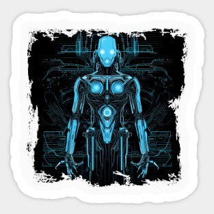 Artificial Intelligence AI Singularity Cyborg Robot Sticker